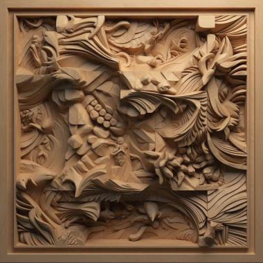 Patterns and decorations Escher 2 3d model